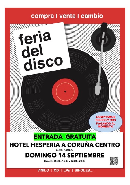 Feria del disco en A Coruña 14 septiembre 2025